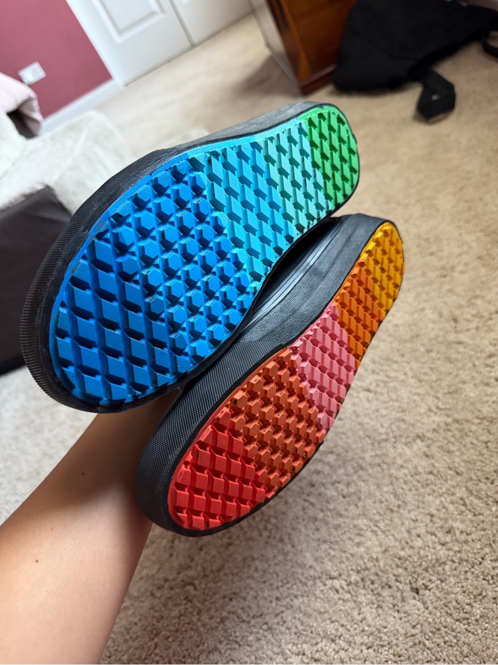 Vans Hedley & Bennett Black High-Top Canvas Sneakers with Rainbow-Tread Detail - Picture 5 of 7